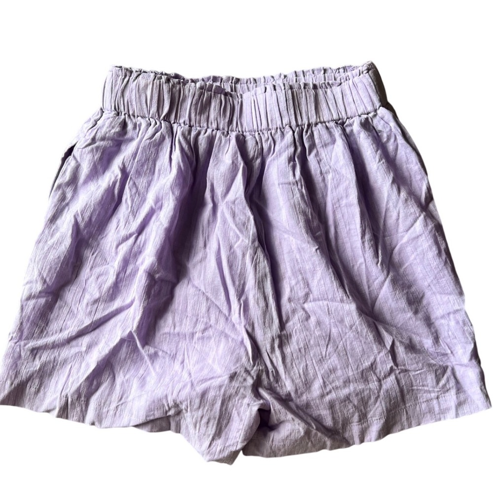 Commense Purple Shorts Womens‎ Small Elastic Waist Casual Comfy